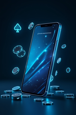 Smartphone showing casino app