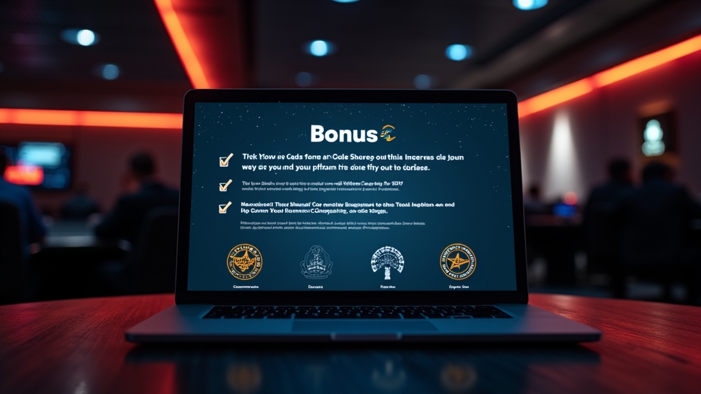 Checklist and code field used to verify a bonus claim